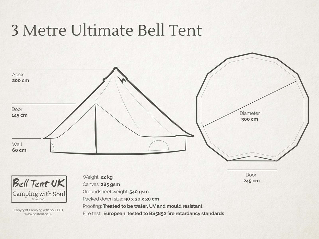 3m ultimate bell tent diagram and dimensions
