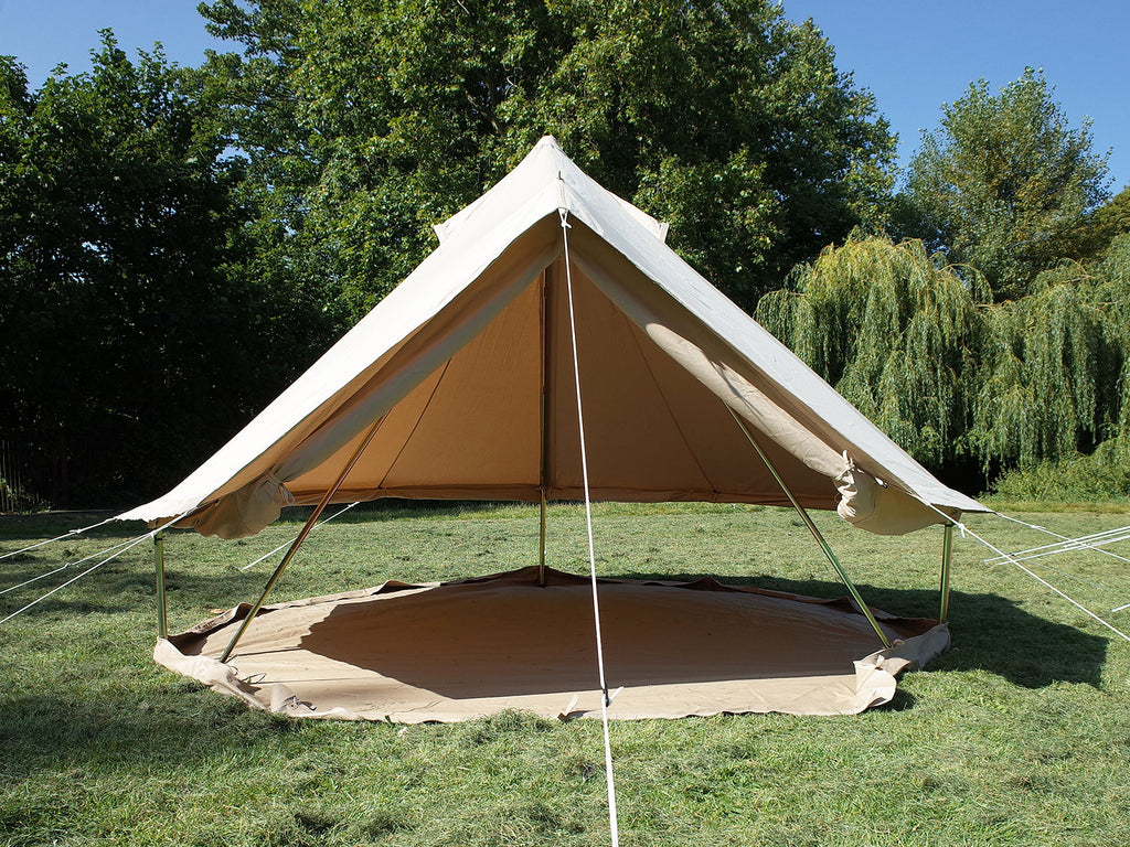3m ultimate bell tent tripod frame structure with wall rolled up