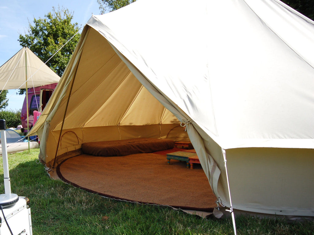 4m bell tent with coir matting