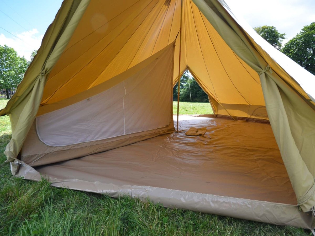 Feature - 6m double door bell tent and additional inner tent