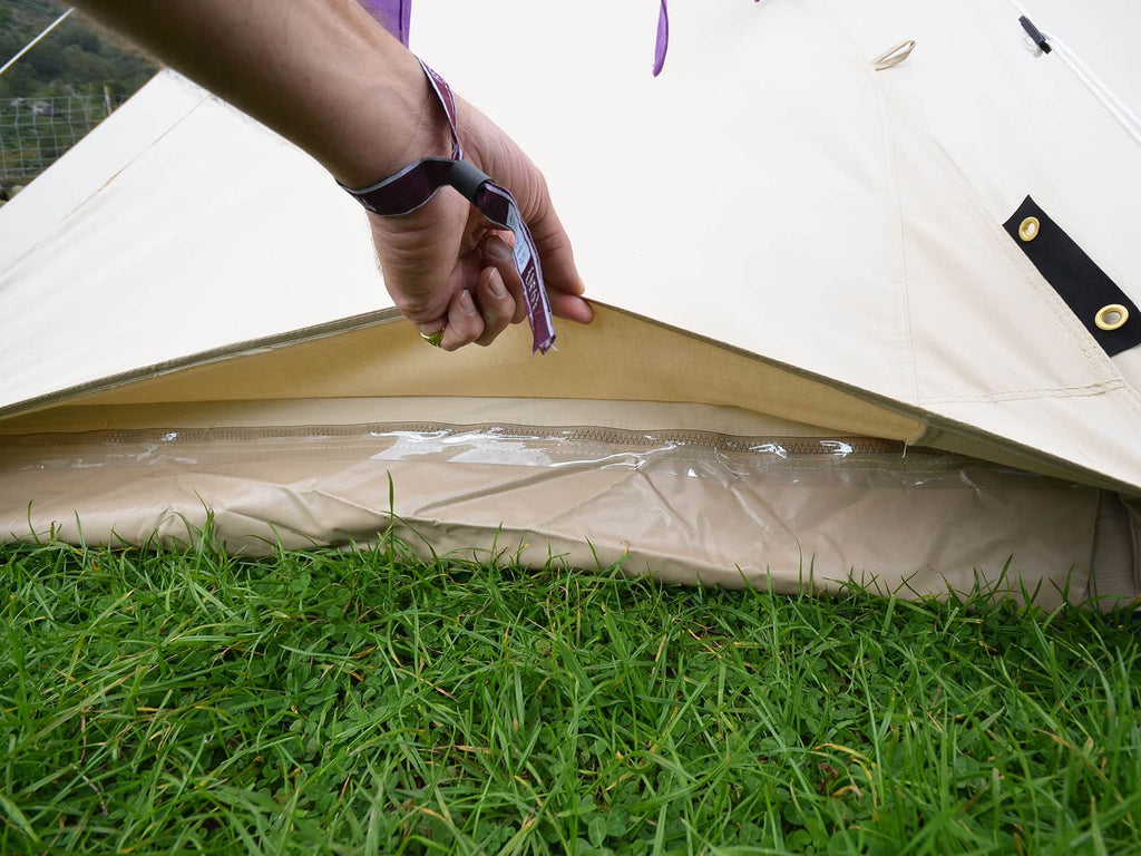 Zip in ground sheet of 6m ultimate single pole tipi