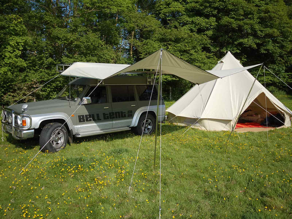 Bell tent uk van malu awning and cotton canvas tent