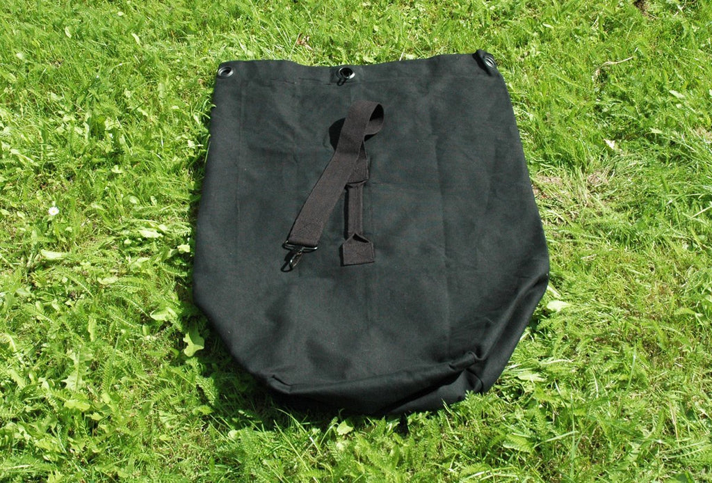 30 cm Diameter Black Heavy Duty Canvas Kit Bag