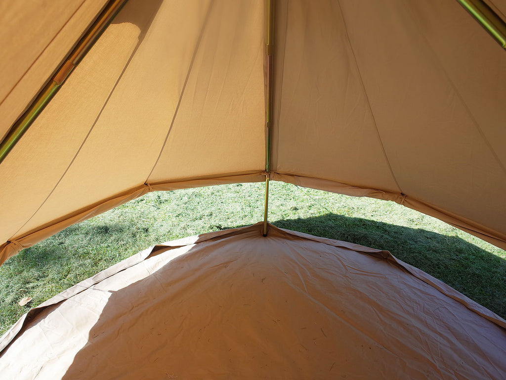 Standing inside a 3m ultimate bell tent 