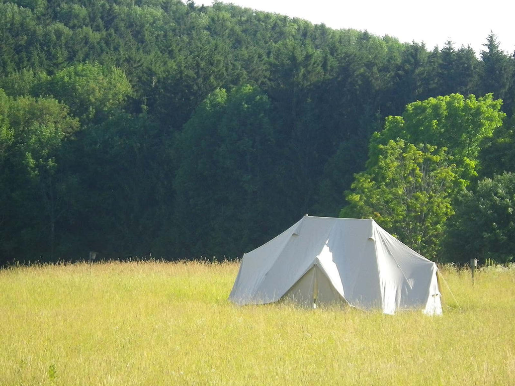 6x4m emperor tent in a field of long grass