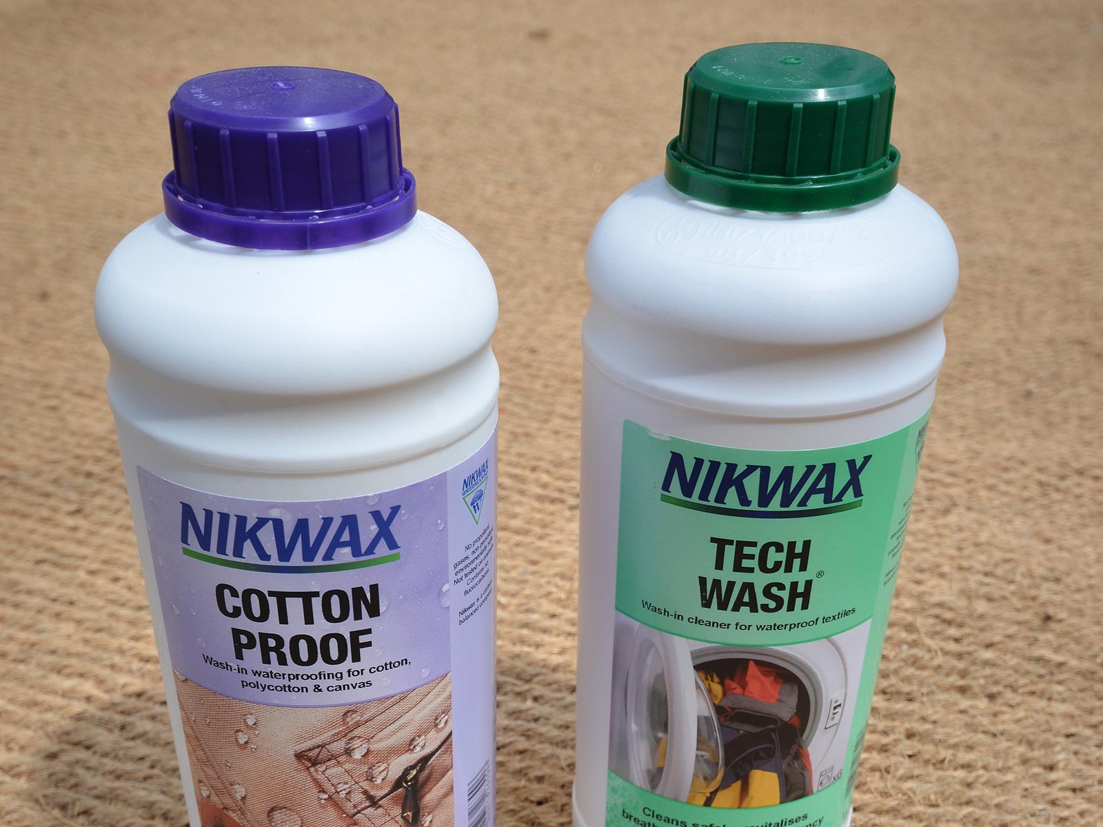 1 litre bottle of Tech Wash & 1 litre bottle of Cotton Proof