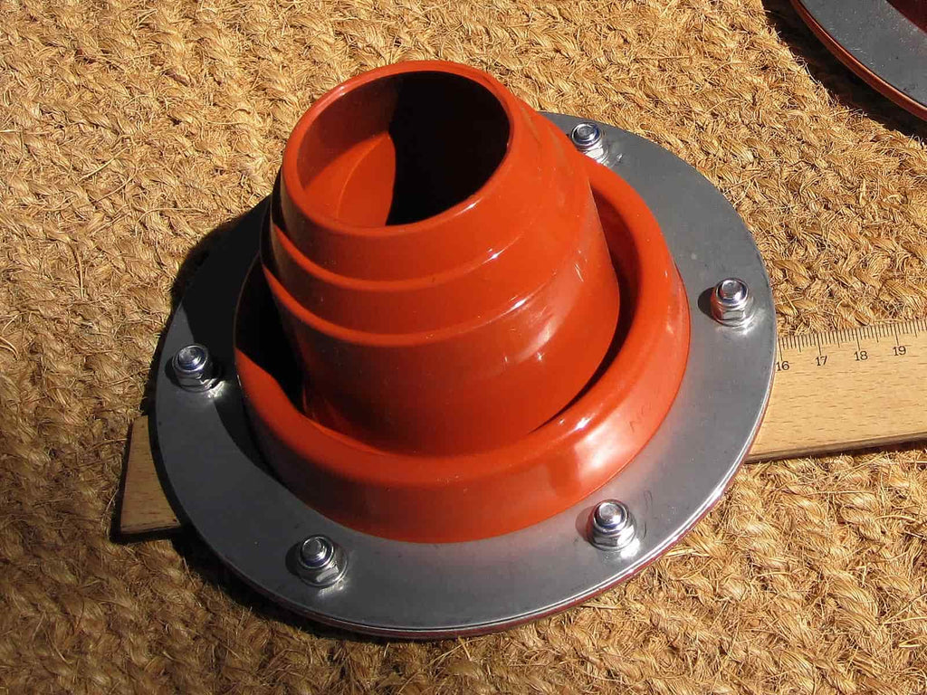 Small flashing kit for tent stoves