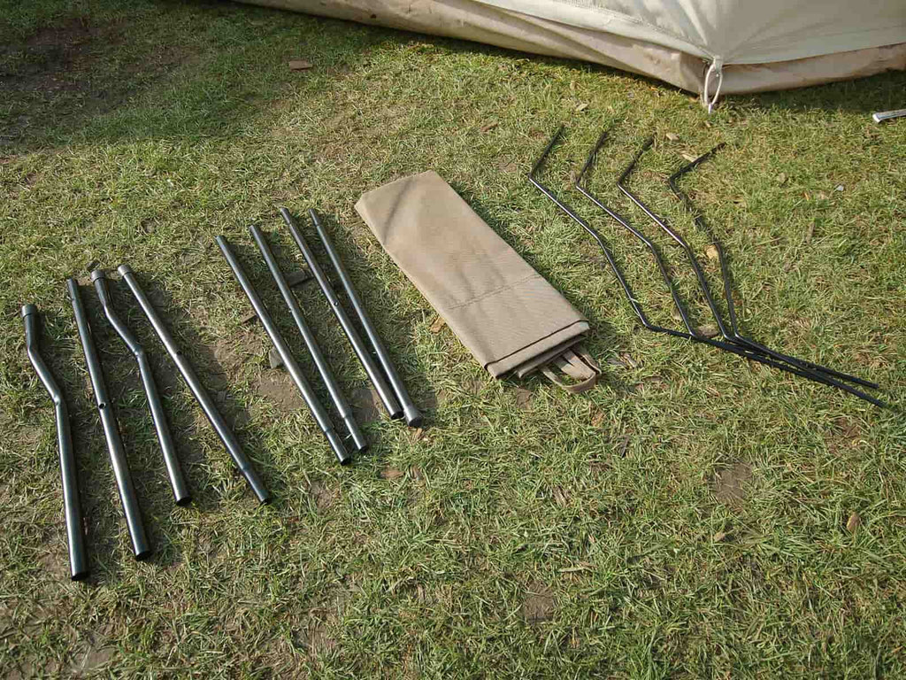 Steel framed heavy duty camping bed