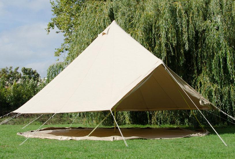 100% unbleached cotton canvas bell tents