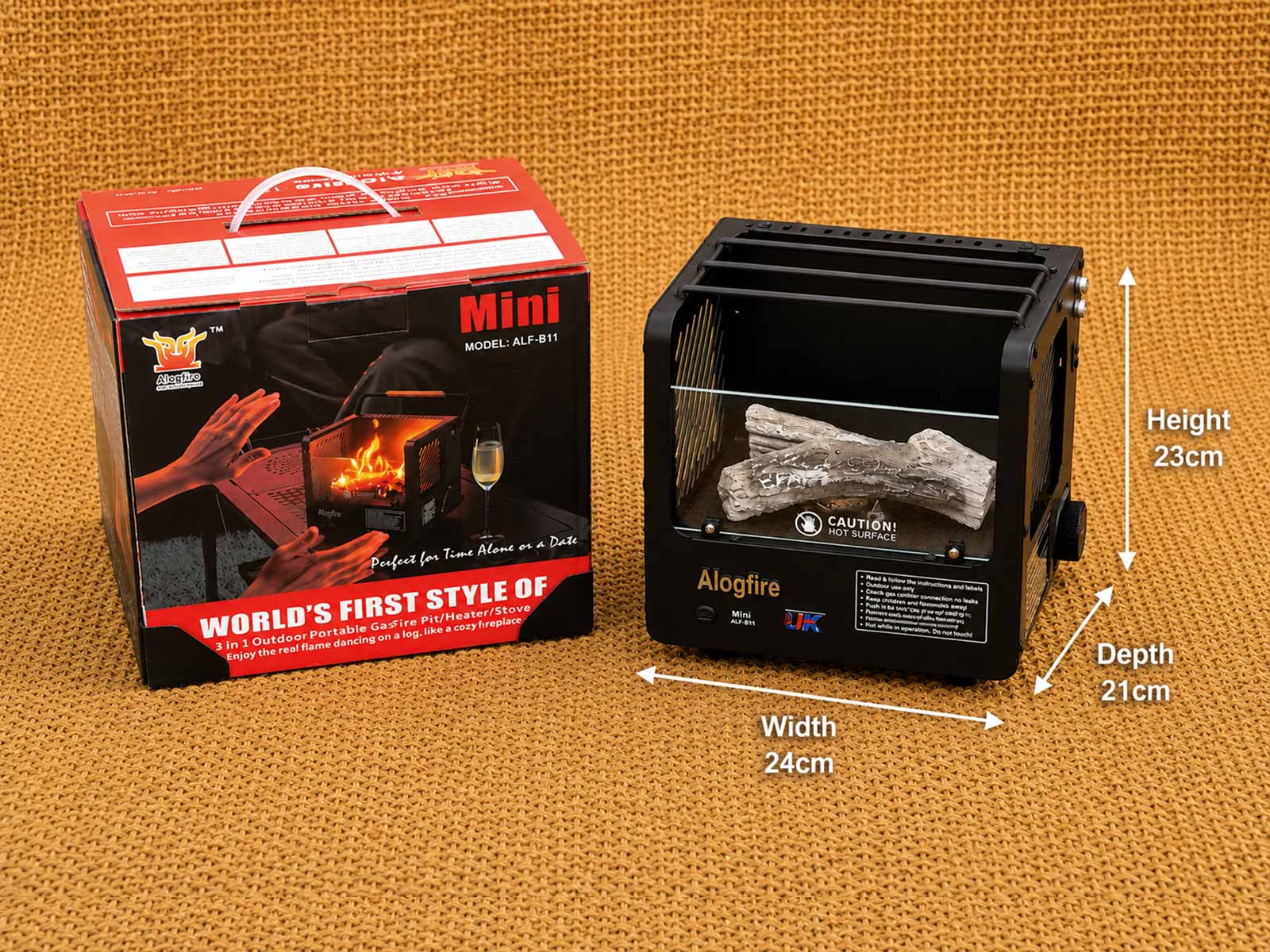 Alogfire Mini Portable Log Fire