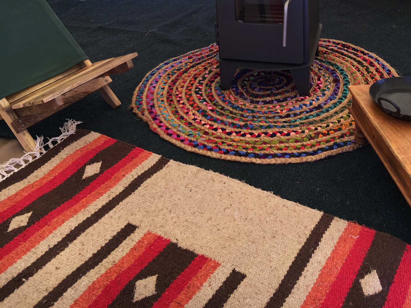 Moroccan patterned hand loomed carpet