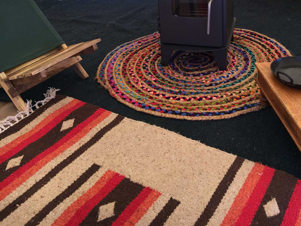Moroccan patterned hand loomed carpet