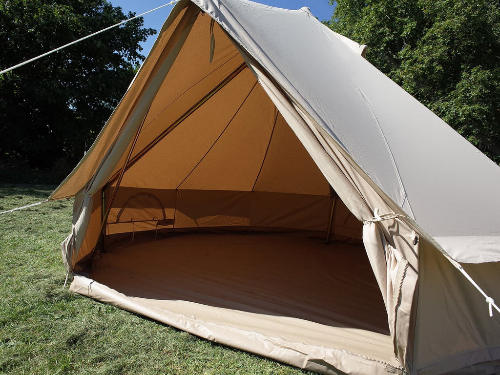 3m deluxe bell tent with integrated groundsheet