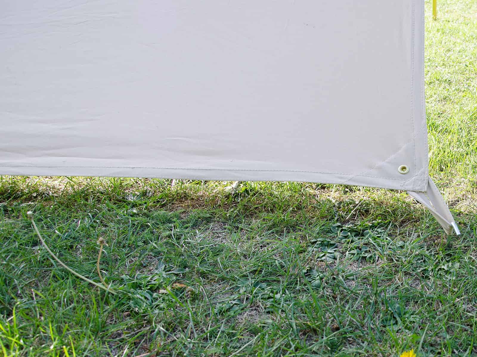 Pegged tab of cotton canvas pro awning