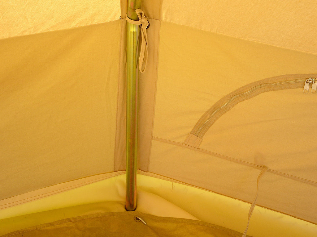 Wall, pole, skirt. groundsheet and peg inside featured 3m standard bell tent.