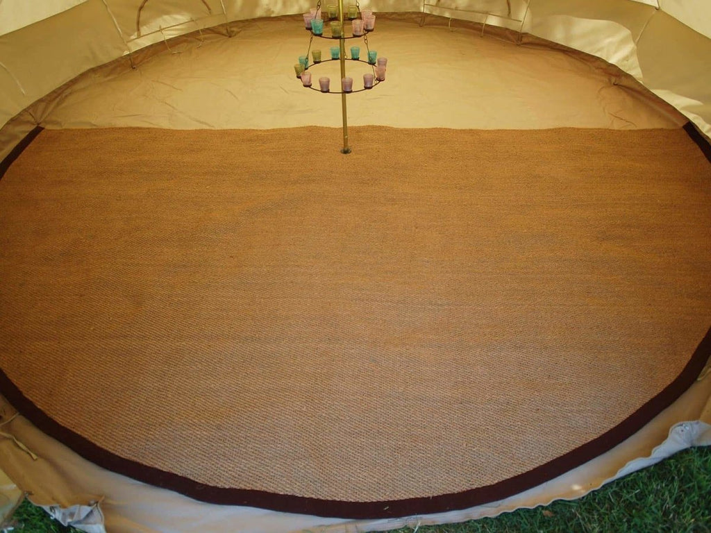 4.5m bell tent with coir mat flooring