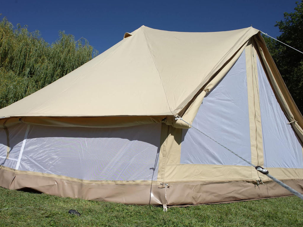 Bug proof mesh walls and door of a 4.5m ultimate pro mesh bell tent
