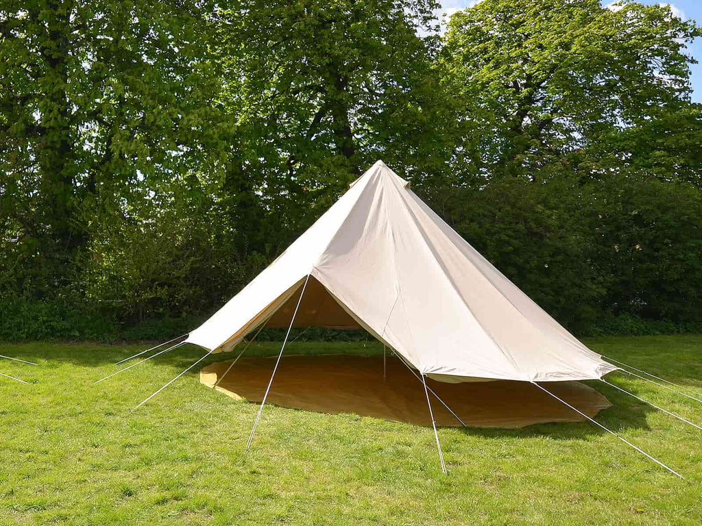 4m standard bell tent with separate peg-in ground sheet