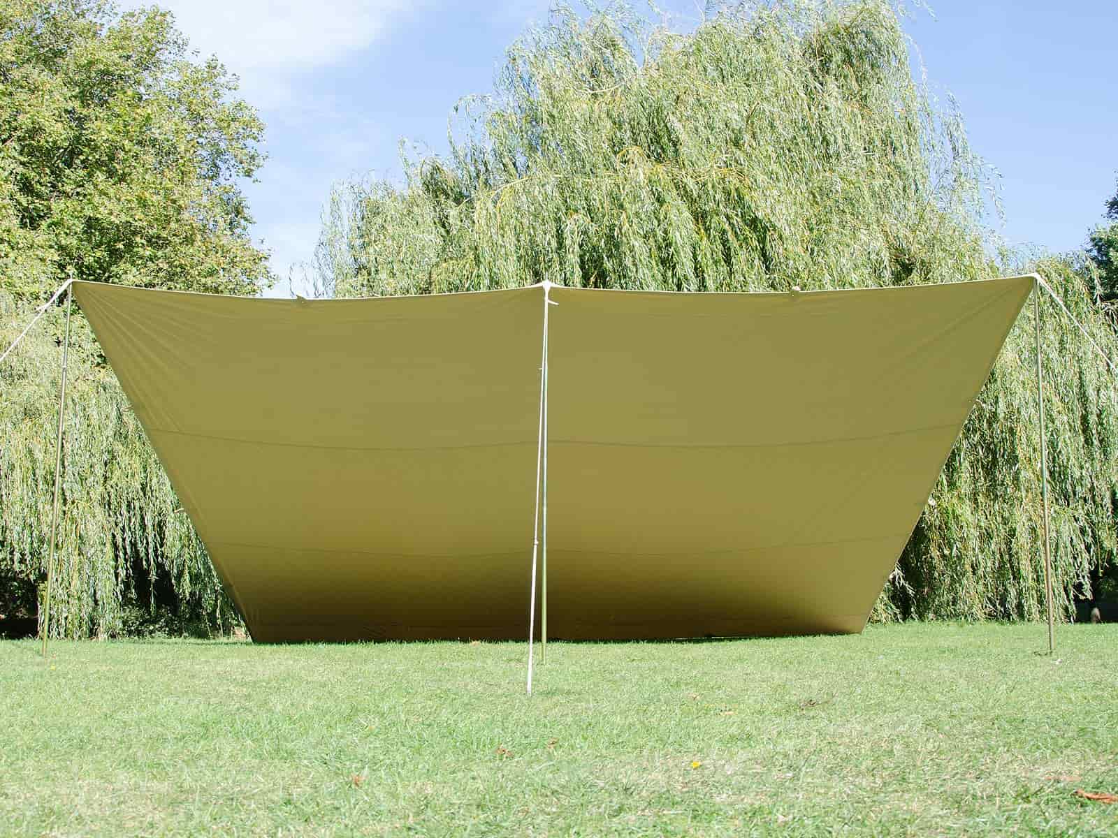 500 cm square cotton canvas pro awning