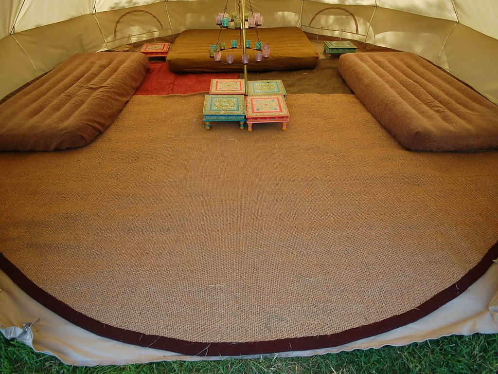 5m bell tent with coir mat flooring