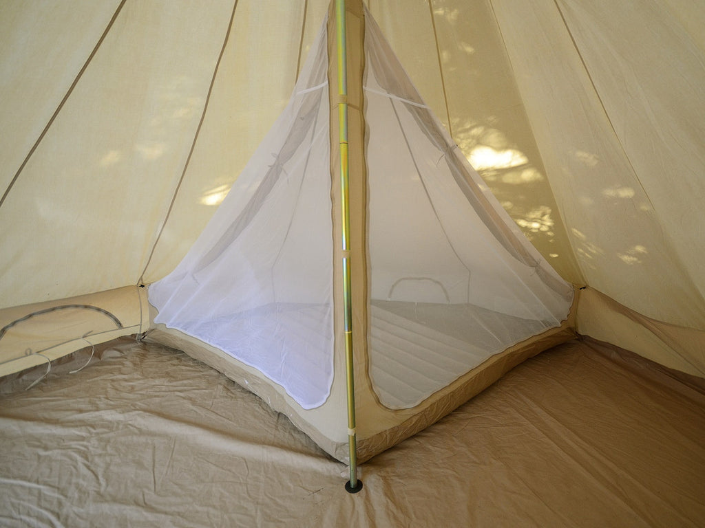 5m quarter bell tent inner tent with mosquito net walls