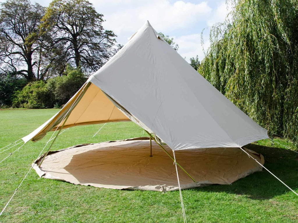 5m cotton canvas bell tent with zip-in groundsheet