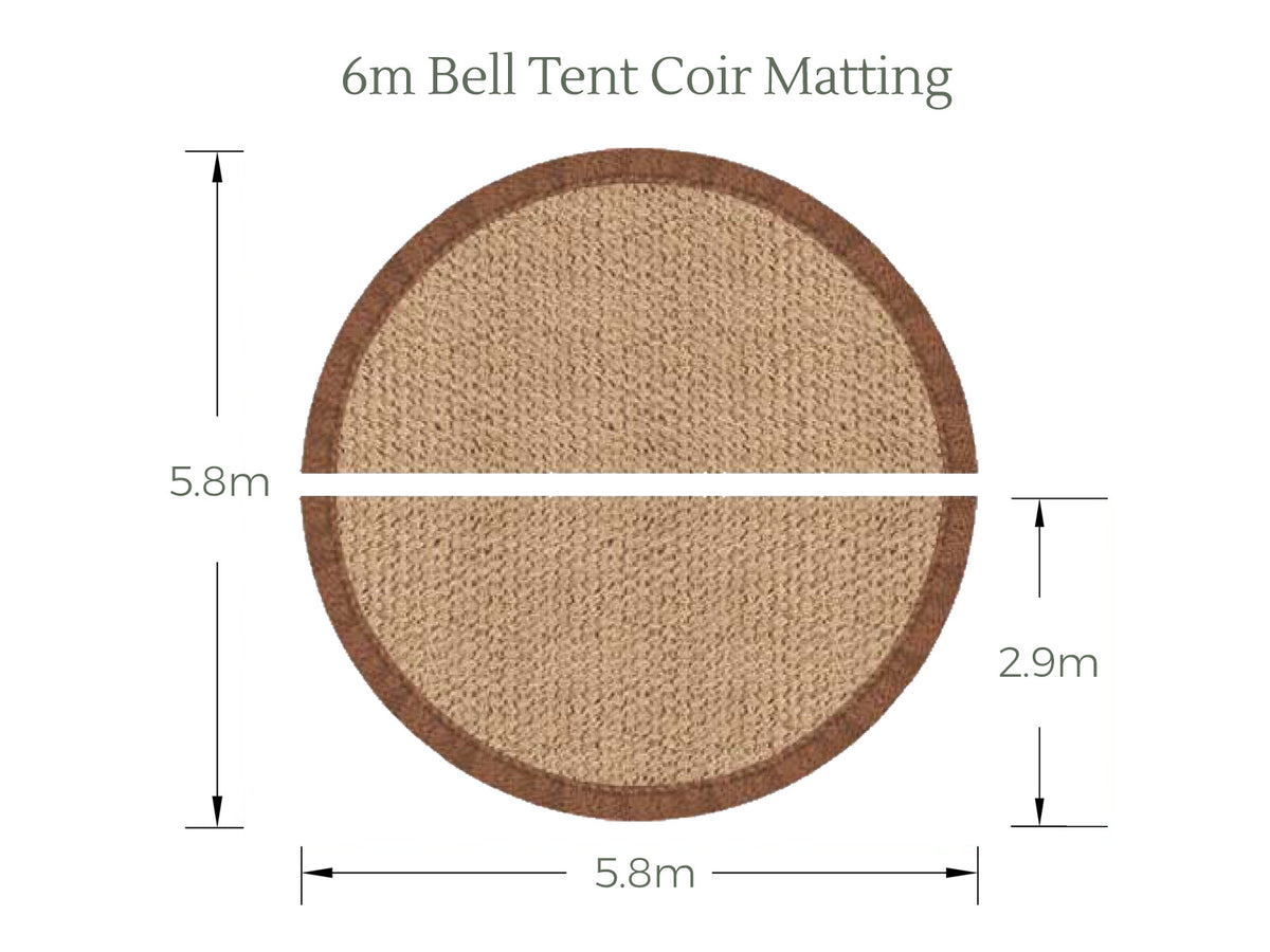 6 metre Bell Tent Coir Matting • Bell Tent Flooring • Bell Tent UK