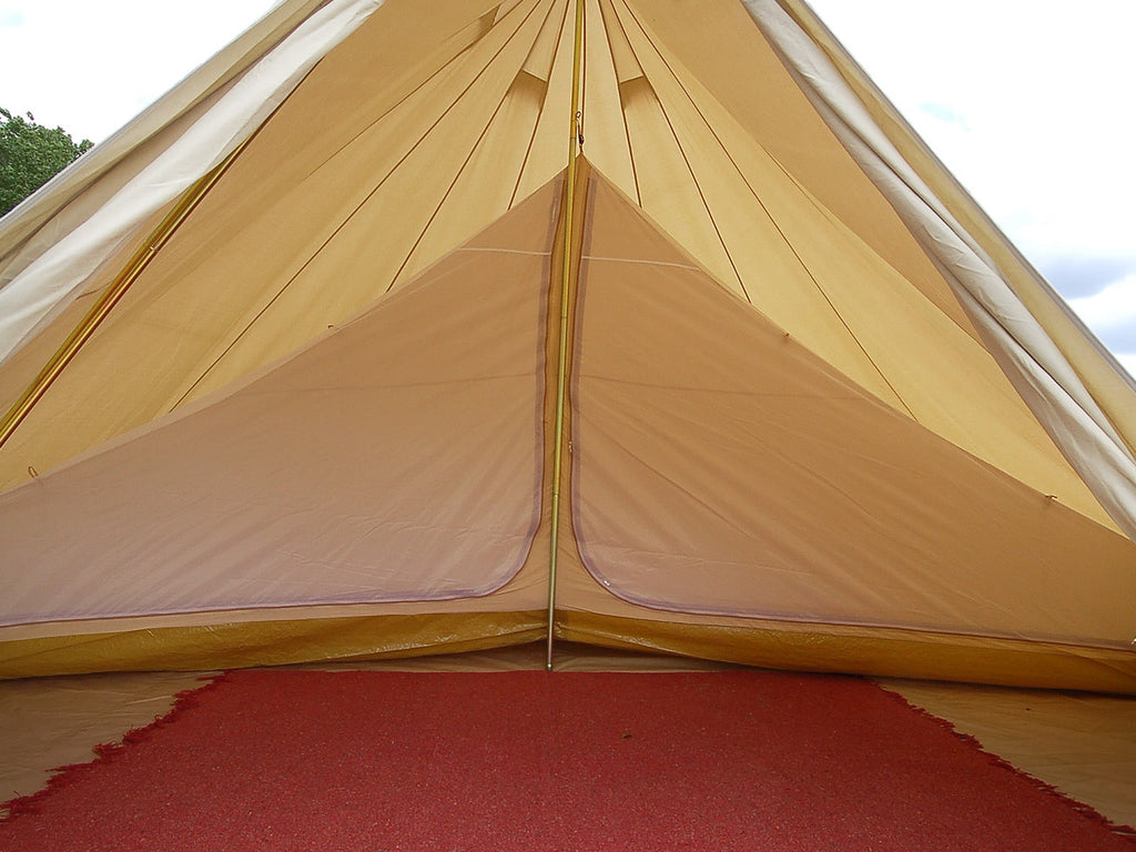 6m bell tent with half moon inner tent