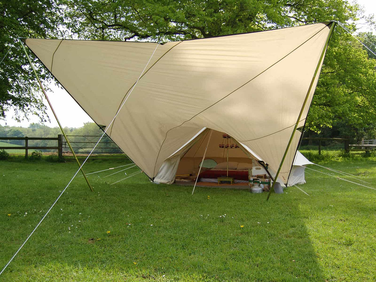 Malu Awning • Lightweight Cotton Canvas Tarp • Bell Tent UK