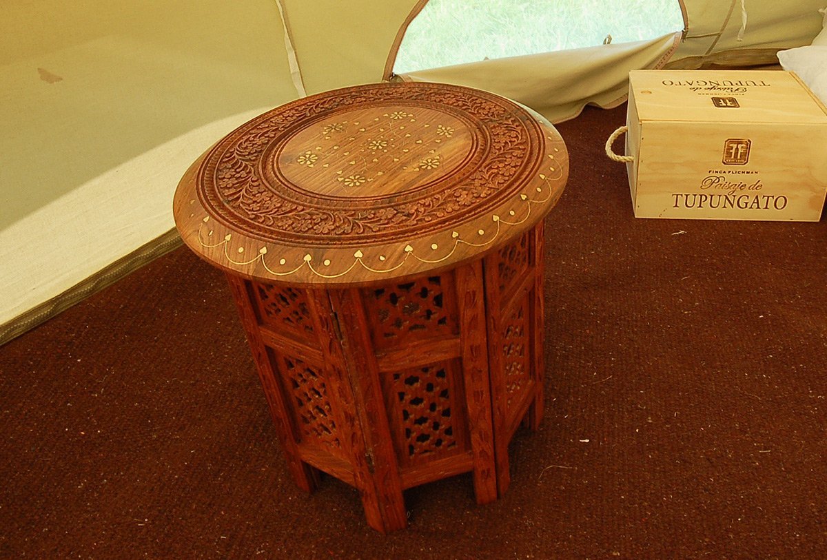 Indian Folding Tables & Mirror