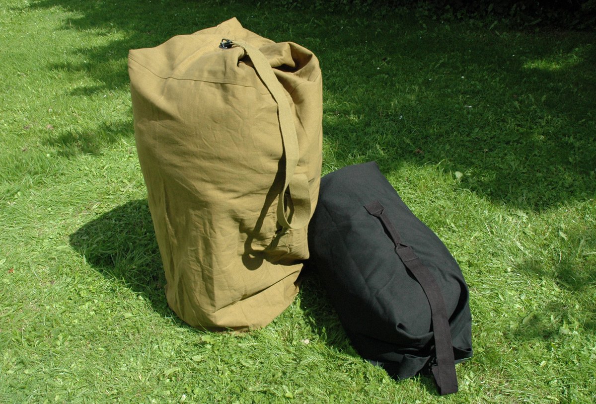 Heavy Duty Canvas Kit Bag 40 cm Diameter Olive