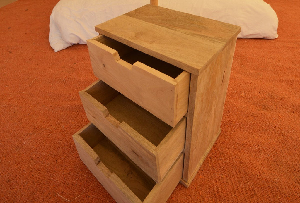 Raw mango wood camping with soul chest of indian drawers