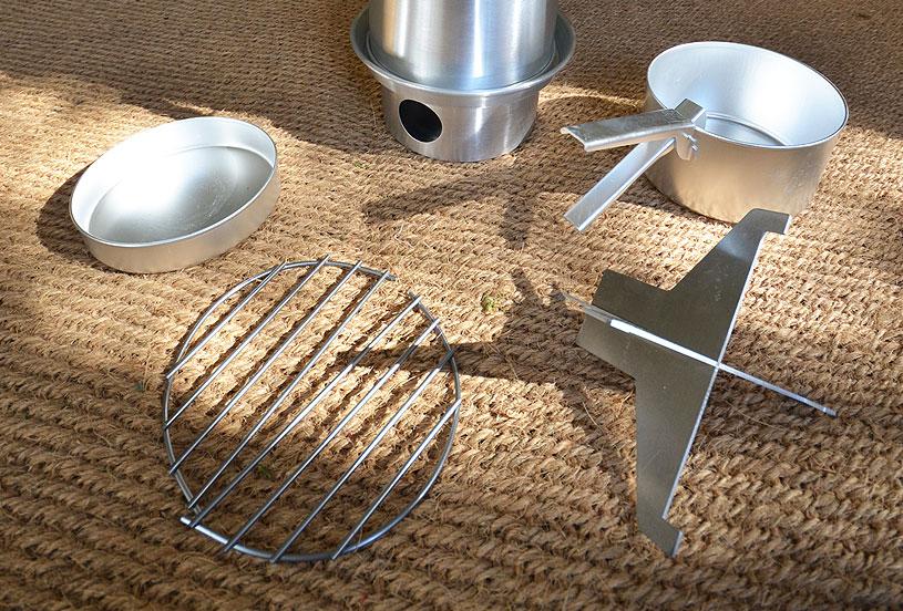 Kelly Kettle Accessory Pack • Pot-support, Pan & Grill • Bell Tent UK