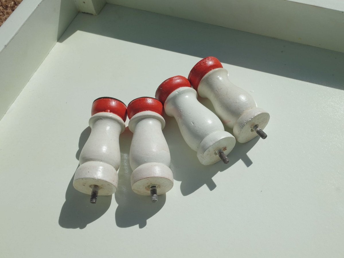 Ornate camping table with screw on feet