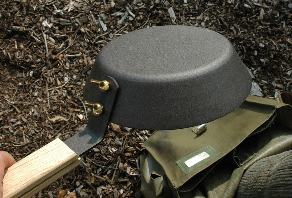 Bottom of shropshire iron pan with satchel