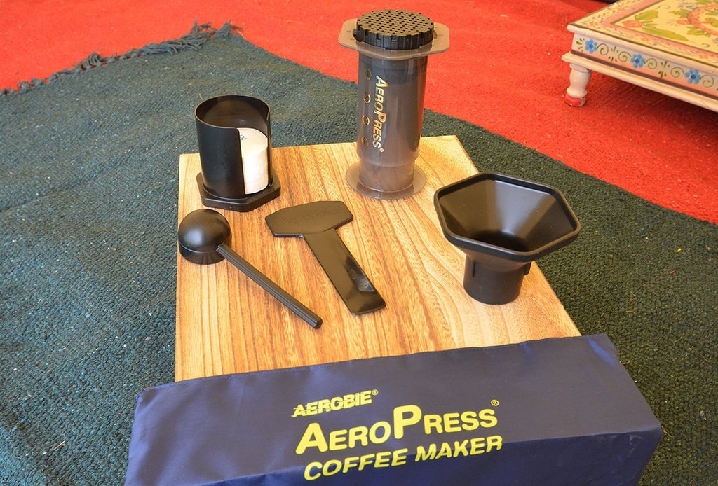 Portable coffee maker and tote bag aeropress uk