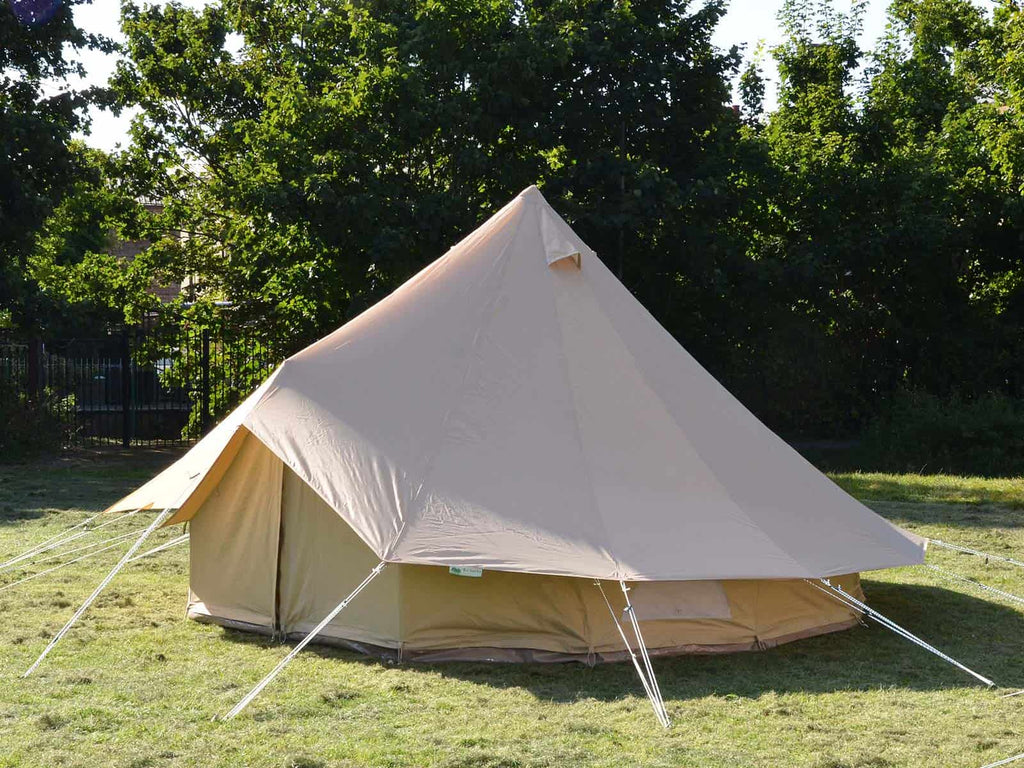 4m bell tent with beige protector cover