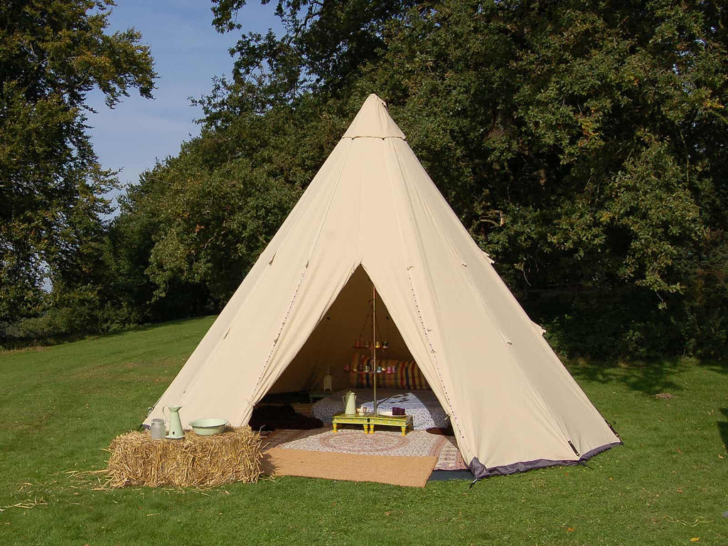 tipi tent camping 4m Ultimate Single Pole Tipi Tent • Teepee