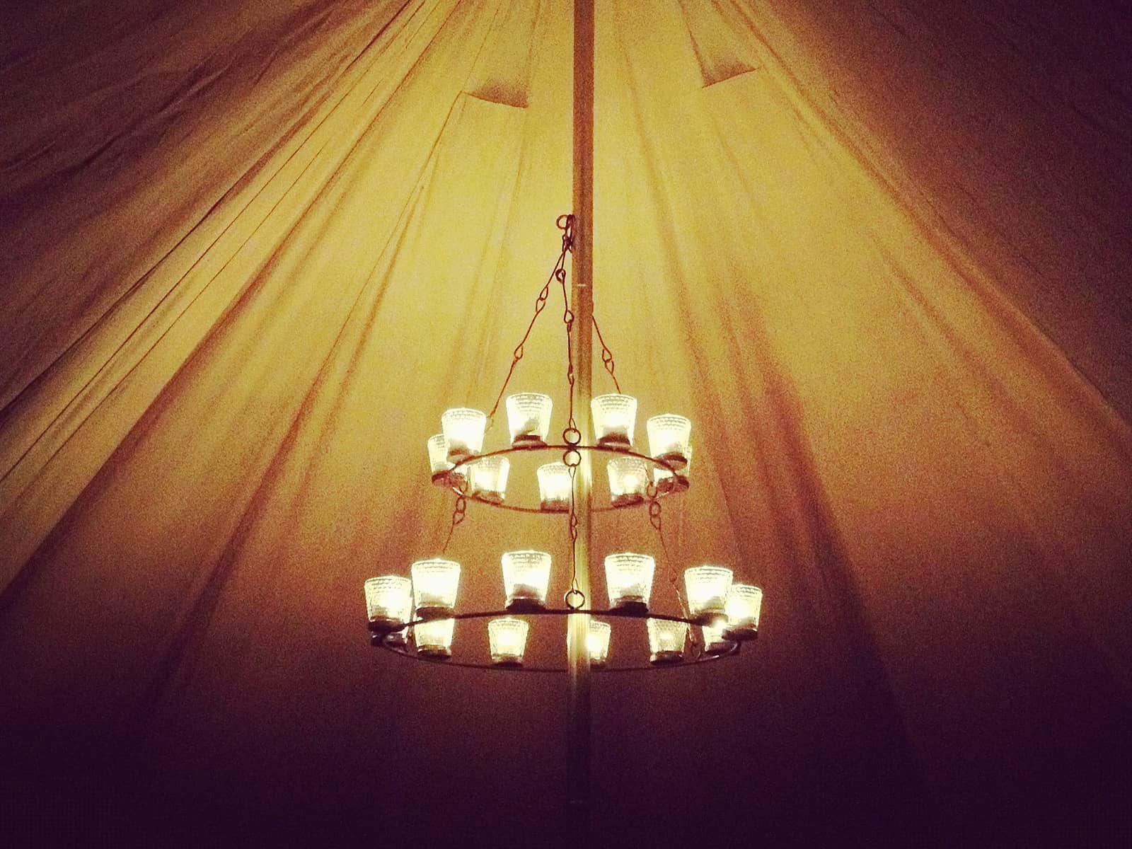 dry tent chandelier Clear Glass Tea Light Chandelier • Bell Tent Lighting - Glamping