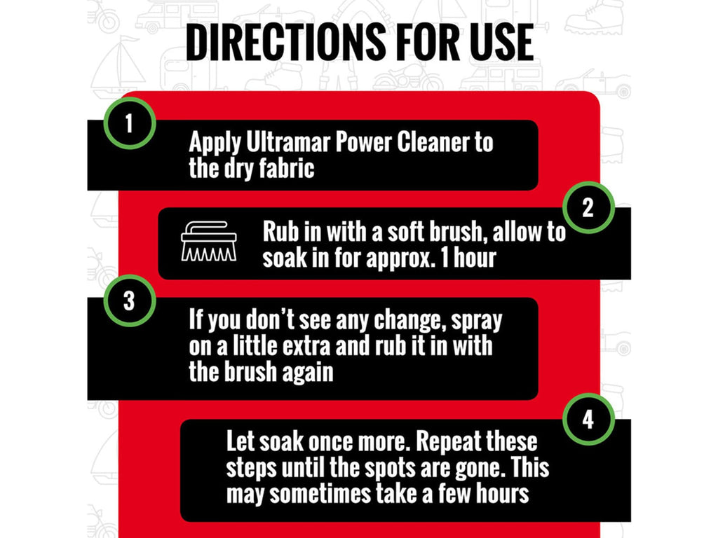 Ultramar power cleaner directions of use