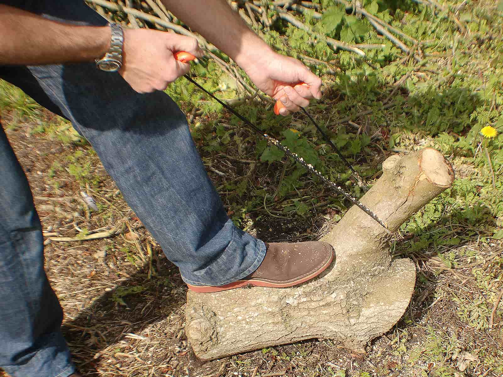 Efficient hand powered saw