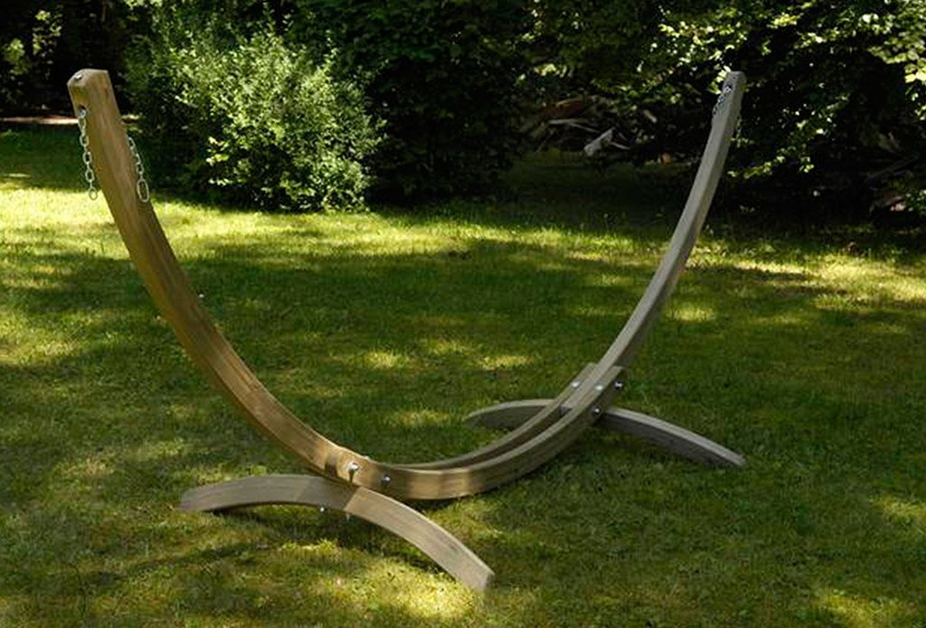 Large wooden hammock stand arc